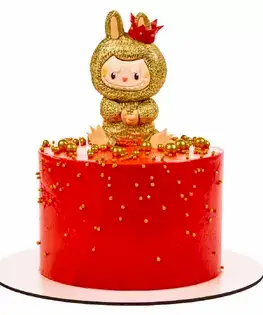 Торт Labubu красный с фигуркой