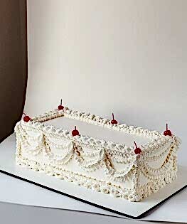 Вытянутый Свадебный торт в стиле ламбет