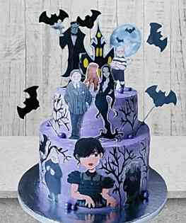 Торт танец Уэнсдей в два яруса